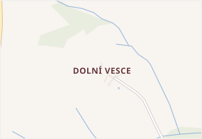 Dolní Vesce v obci Římov - mapa části obce