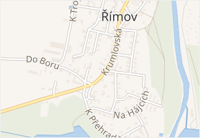 Krumlovská v obci Římov - mapa ulice