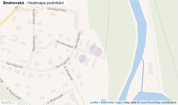 Mapa Strahovská - Firmy v ulici.