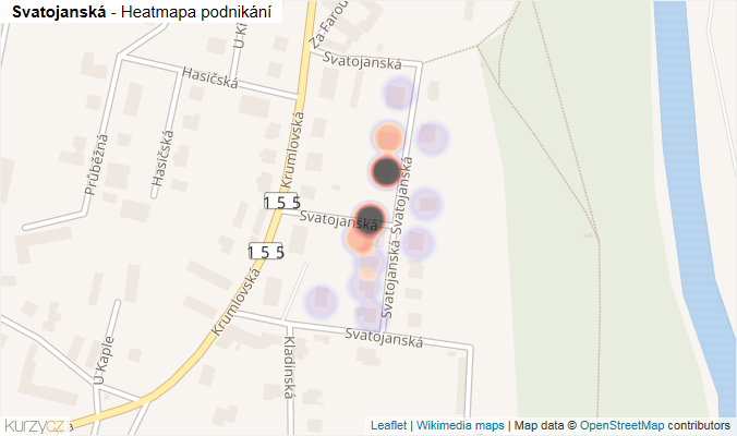 Mapa Svatojanská - Firmy v ulici.