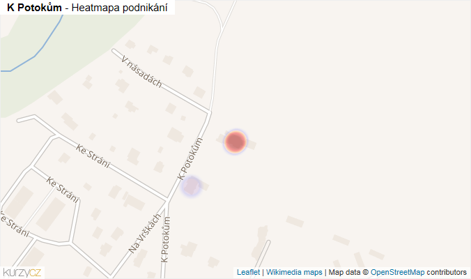 Mapa K Potokům - Firmy v ulici.