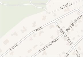 Lesní v obci Řitka - mapa ulice