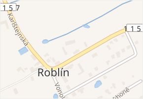 Karlštejnská v obci Roblín - mapa ulice