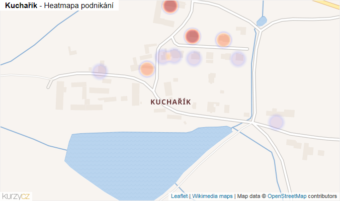Mapa Kuchařík - Firmy v části obce.