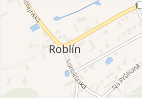 Roblín v obci Roblín - mapa části obce