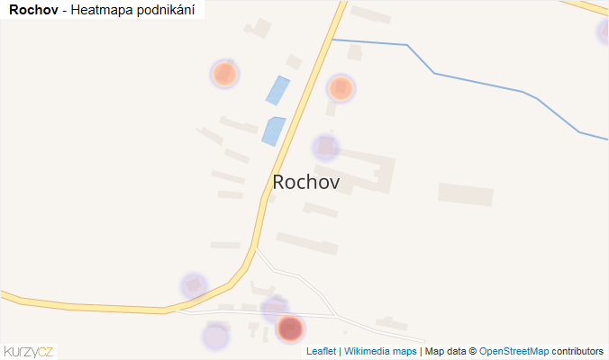 Mapa Rochov - Firmy v části obce.