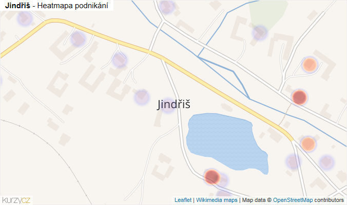 Mapa Jindřiš - Firmy v části obce.