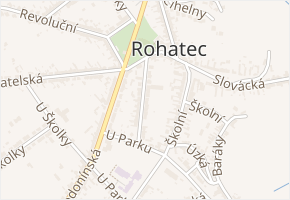 Za Humny v obci Rohatec - mapa ulice