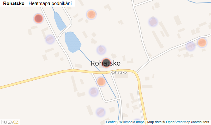 Mapa Rohatsko - Firmy v části obce.