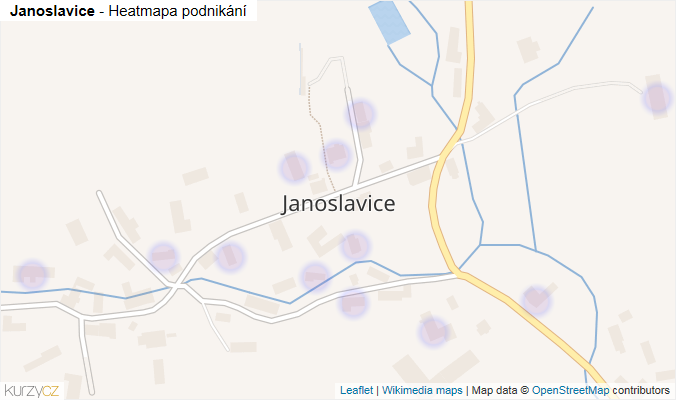 Mapa Janoslavice - Firmy v části obce.