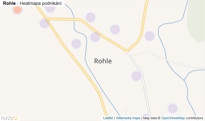 Mapa Rohle - Firmy v části obce.