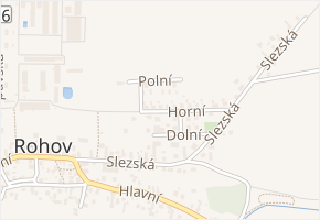 Horní v obci Rohov - mapa ulice