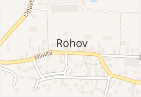 Rohov v obci Rohov - mapa části obce