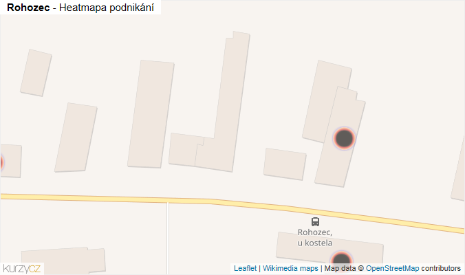 Mapa Rohozec - Firmy v obci.