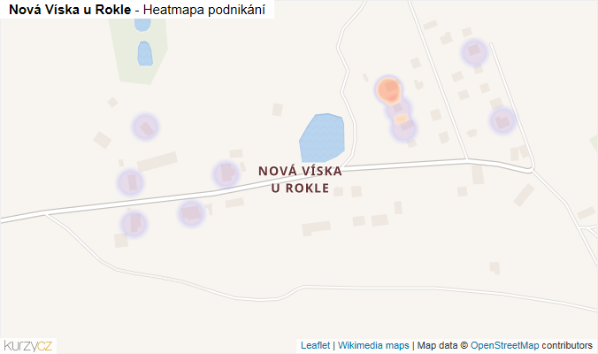 Mapa Nová Víska u Rokle - Firmy v části obce.