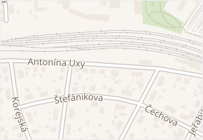 Antonína Uxy v obci Rokycany - mapa ulice