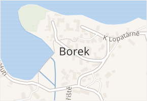 Borek v obci Rokycany - mapa části obce