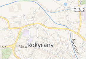 Dolní příkopy v obci Rokycany - mapa ulice