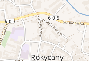 Gottliebova v obci Rokycany - mapa ulice