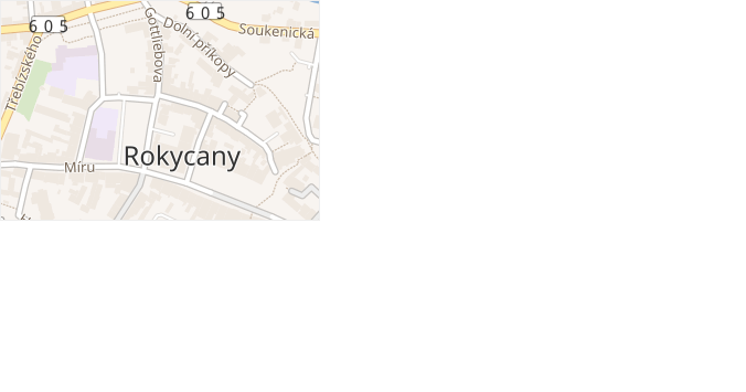 Havlíčkova v obci Rokycany - mapa ulice