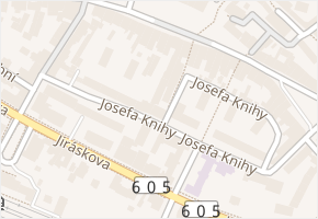 Josefa Knihy v obci Rokycany - mapa ulice