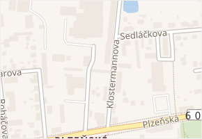 Klostermannova v obci Rokycany - mapa ulice