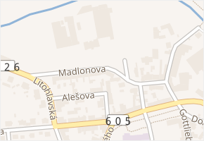 Madlonova v obci Rokycany - mapa ulice
