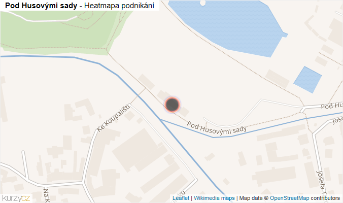 Mapa Pod Husovými sady - Firmy v ulici.