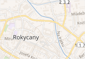 Pod Kostelem v obci Rokycany - mapa ulice