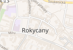 Srbova v obci Rokycany - mapa ulice