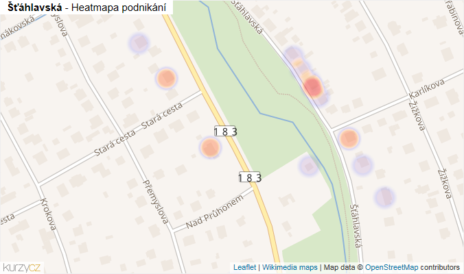 Mapa Šťáhlavská - Firmy v ulici.