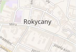 Střed v obci Rokycany - mapa části obce