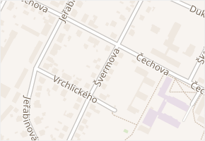 Švermova v obci Rokycany - mapa ulice