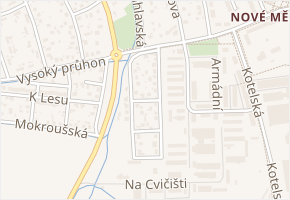 Vrbová v obci Rokycany - mapa ulice