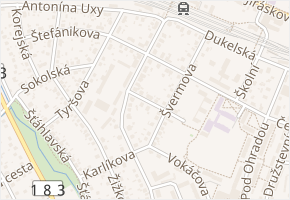 Vrchlického v obci Rokycany - mapa ulice