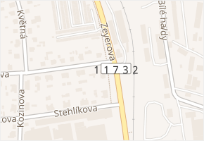 Zeyerova v obci Rokycany - mapa ulice