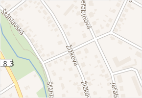 Žižkova v obci Rokycany - mapa ulice