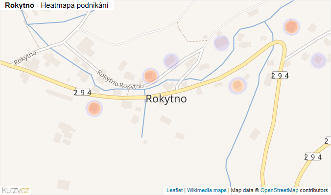 Mapa Rokytno - Firmy v části obce.
