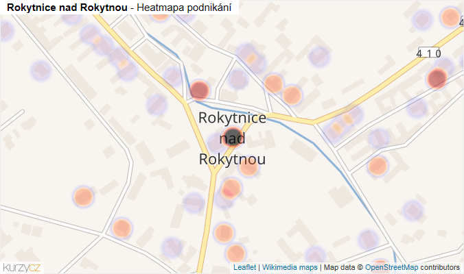 Mapa Rokytnice nad Rokytnou - Firmy v části obce.
