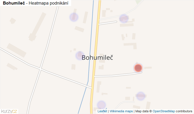 Mapa Bohumileč - Firmy v části obce.