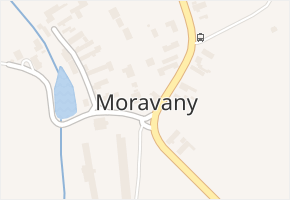 Moravany v obci Ronov nad Doubravou - mapa části obce