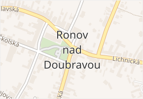Ronov nad Doubravou v obci Ronov nad Doubravou - mapa části obce