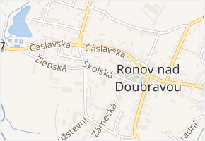Školská v obci Ronov nad Doubravou - mapa ulice