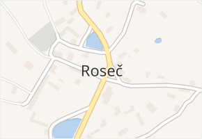 Roseč v obci Roseč - mapa části obce