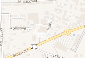 Brněnská v obci Rosice - mapa ulice