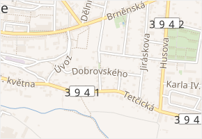 Dobrovského v obci Rosice - mapa ulice