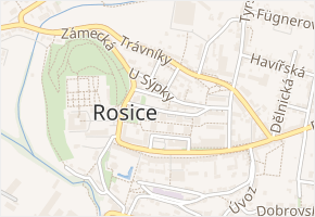 Franzova v obci Rosice - mapa ulice