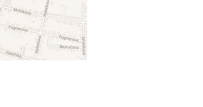 Fügnerova v obci Rosice - mapa ulice