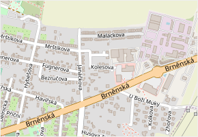 Kolesova v obci Rosice - mapa ulice