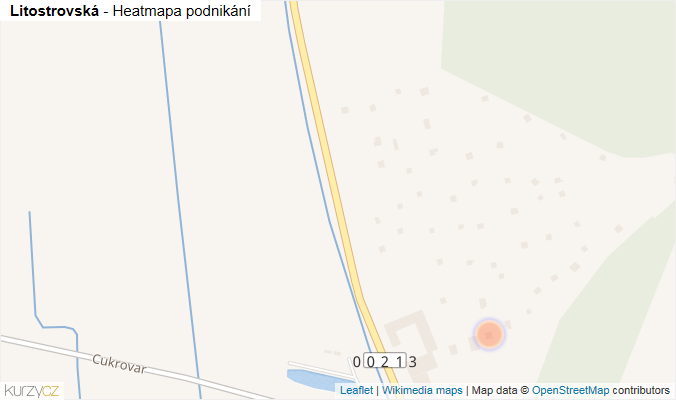 Mapa Litostrovská - Firmy v ulici.